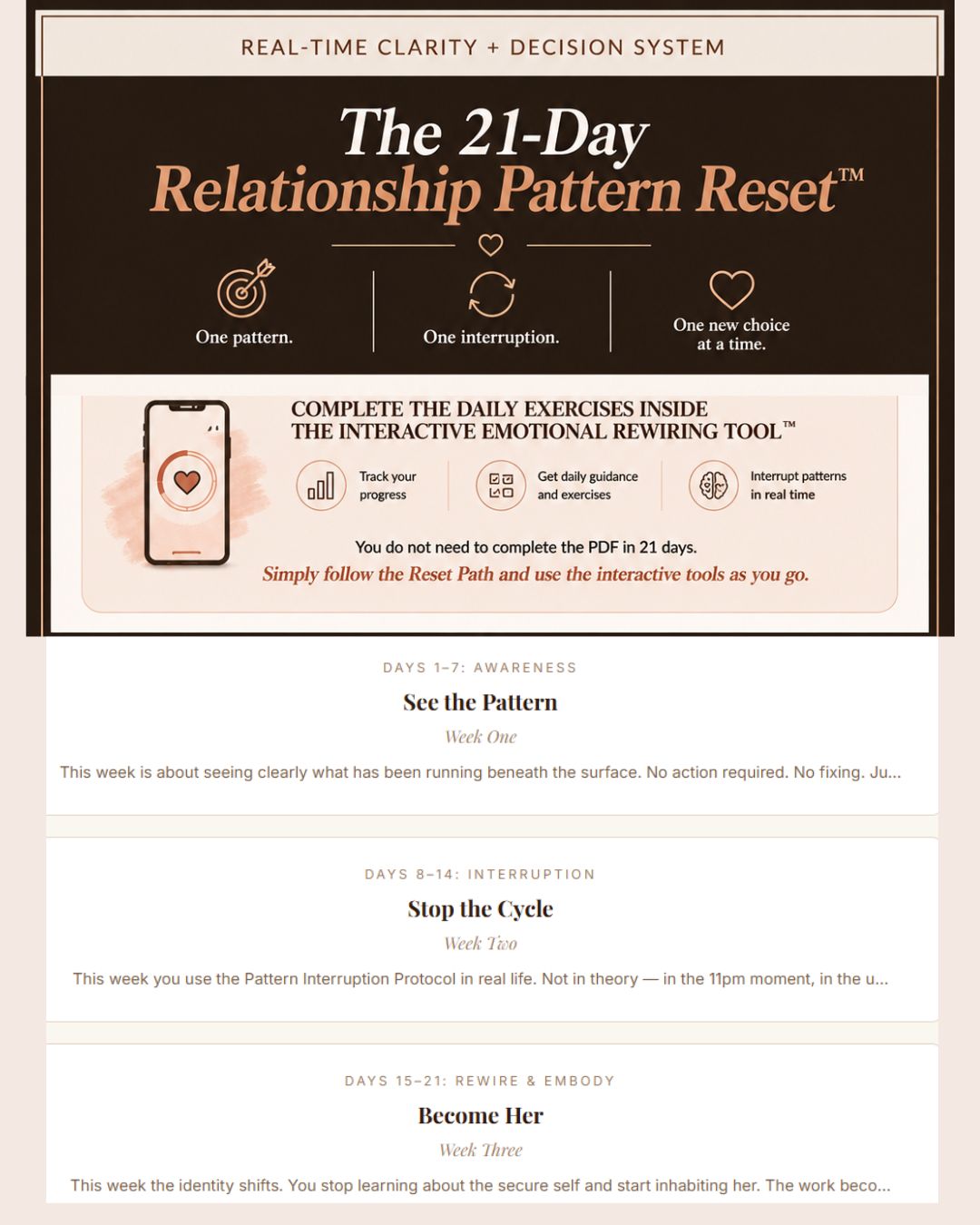 The 21-Day Relationship Pattern Reset — daily guided practice