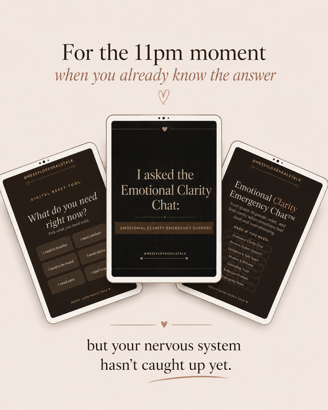 The full system — PDF, 21-day reset, real-time tool, and emergency clarity chat